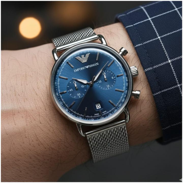 Emporio Arman_i Aviator Silver blue