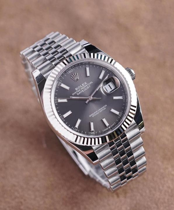 Role_x Oyster Perpetual Date Just Silver-Black Working Like Automatic
